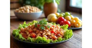 Healthy food on a table